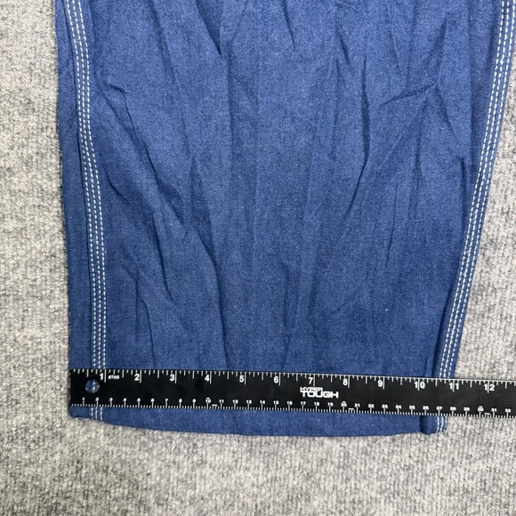 Liberty Bib Overalls Mens 52x32 Blue Denim Workwear Carpenter Utility Ranch - Picture 11 of 16